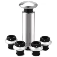 Набор для хранения вина Circle Joy Vacuum Pump With 4 Stoppers Gift Set CJ-JS05