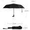 Зонт KongGu-2 Auto Folding Umbrella с фонариком (Black)